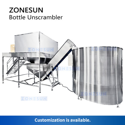 Zonesun High Speed Bottle Unscrambler Customization