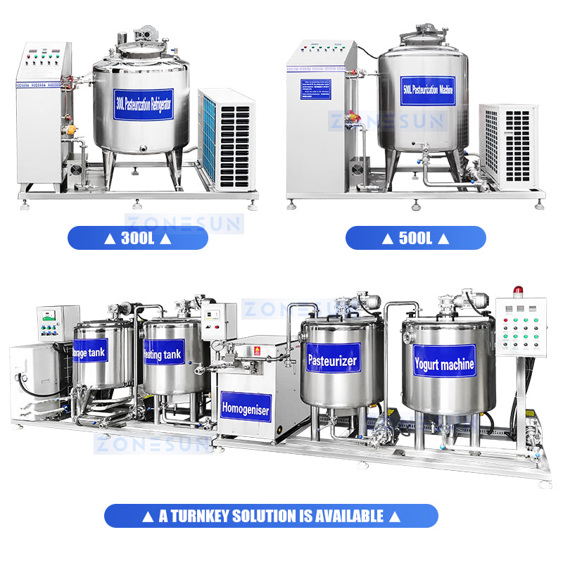 Zonesun ZS-PRT100L Pasteurization & Refrigeration Tank Options