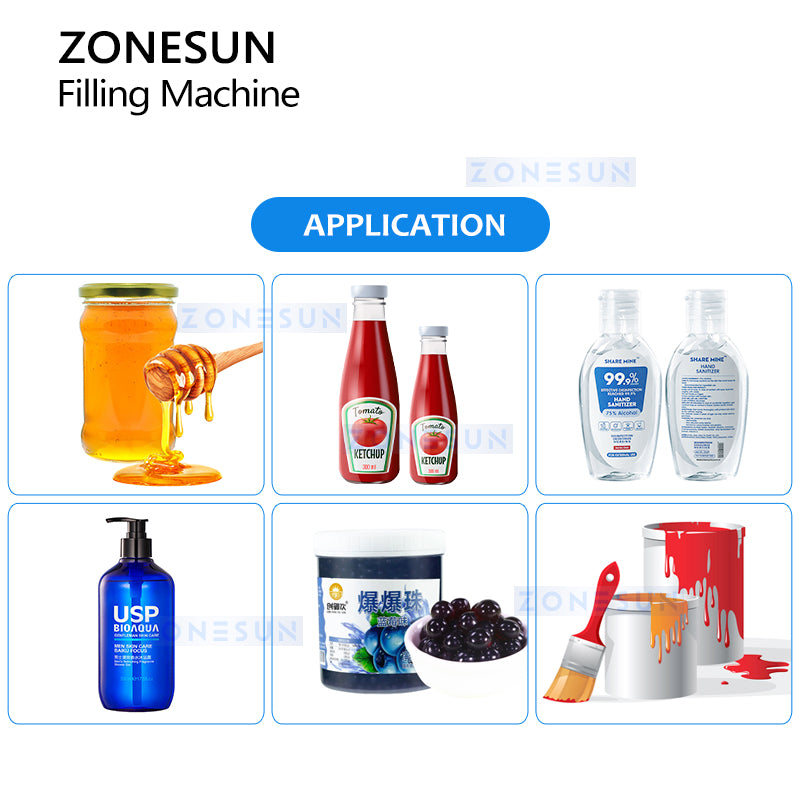 Zonesun ZS-TSP5A Thick Paste Filling Machine for Liquid with Particles