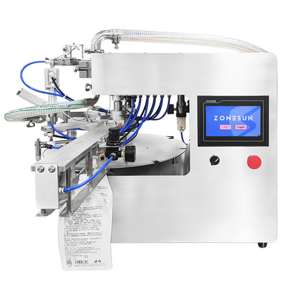 Zonesun ZS-SVFC1 Rotary Filler Capper | Servo Motor Driven | Spout Pouch Packaging