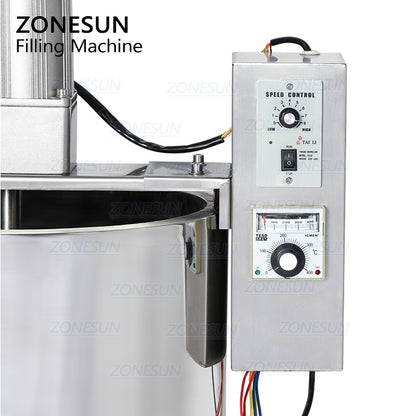 Zonesun Piston Filling Machine Dual Head Heater and Mixer for Paste or Thick Liquid ZS-GTJH2