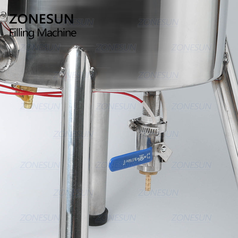 Máquina de enchimento de pasta de aquecimento ZONESUN 15L 30L Aquecedor de mistura