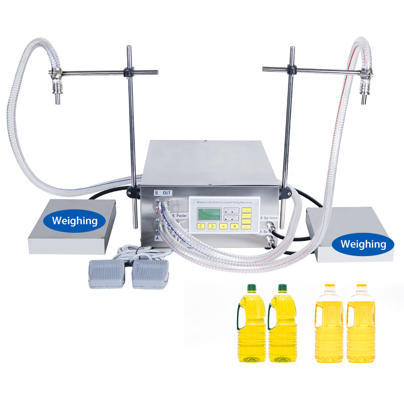 ZONESUN ZS-GP632 50-8000ml 2 Nozzles Gear Pump Liquid Weighing Filling Machine