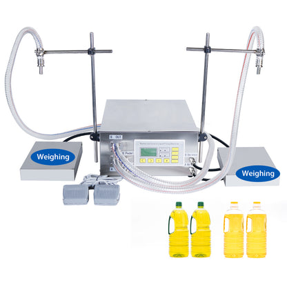 ZONESUN ZS-GP632 50-8000ml 2 Nozzles Gear Pump Liquid Weighing Filling Machine