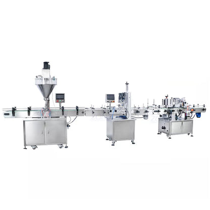 ZONESUN Powder Filling Capping Round And Bottle Labeling Machine