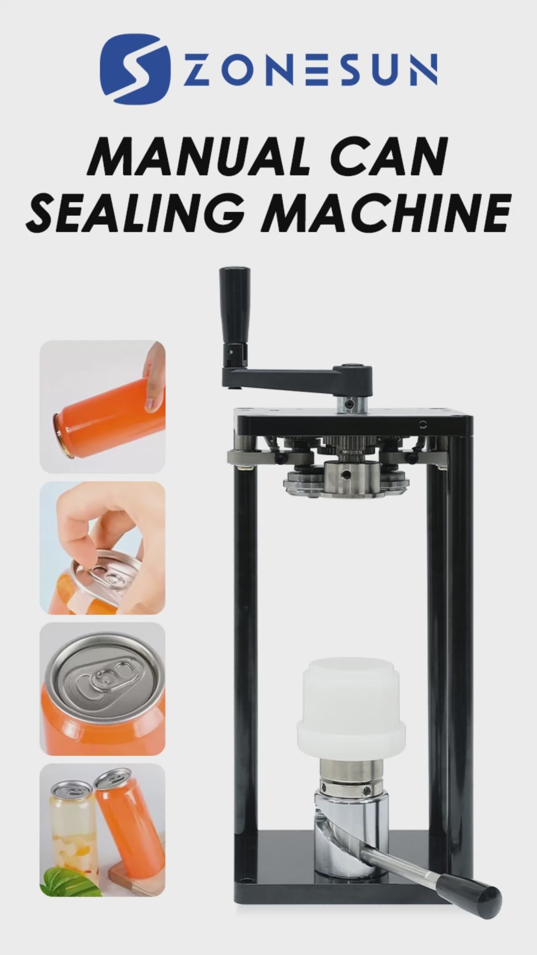 Zonesun ZS-FJG100 Manual Can Seamer Video