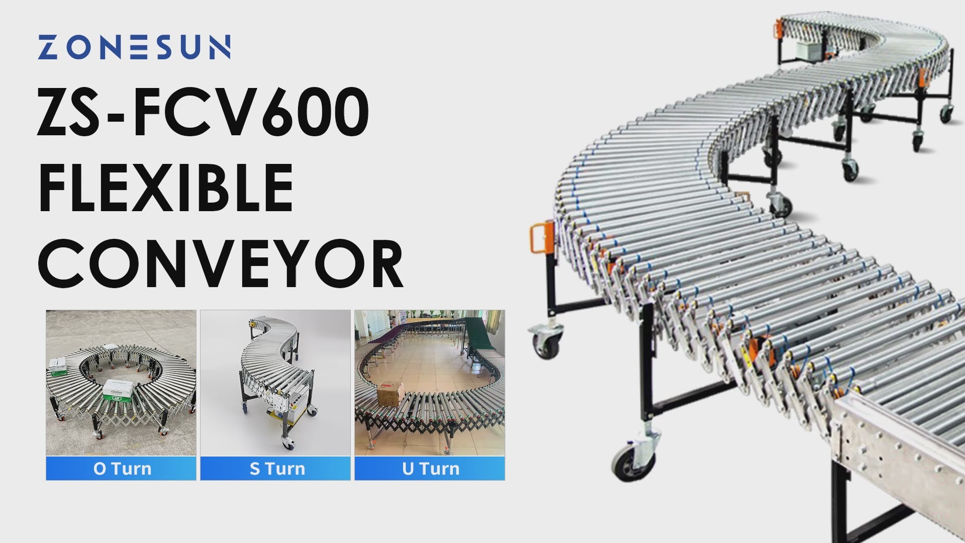 Zonesun ZS-FCO600 Flexible Conveyor Video