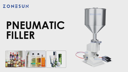 ZONESUN ZS-A02 Liquid Filling Machine Manual Pneumatic Cosmetics Products Gel Thick Liquid