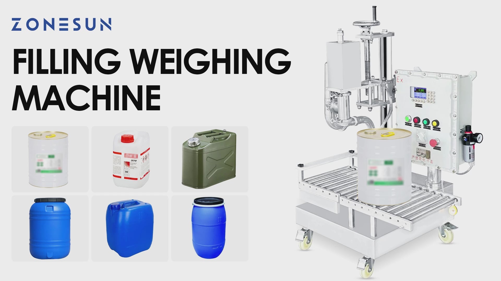 Zonesun ZS-YTEXW1 Explosion Proof Bucket Filling Machine Video