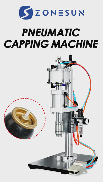 Zonesun ZS-YG25Q Pneumatic Aerosol Can Crimper Video