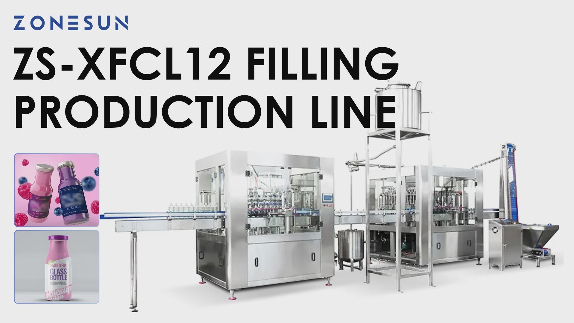 Zonesun ZS-XFCL12 High Speed Glass Bottle Filling and Capping Monoblock Video