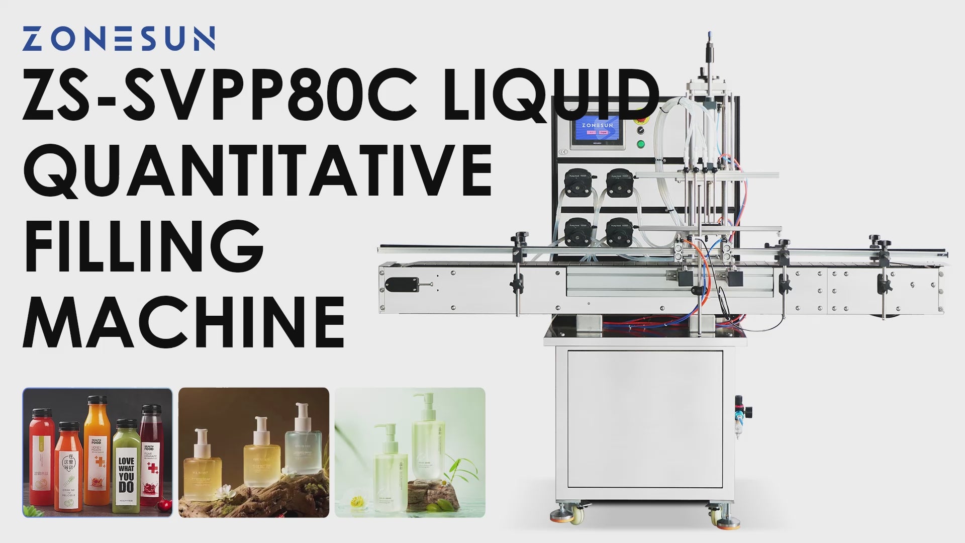 Zonesun ZS-SVPP80C Peristaltic Pump Liquid Filling Machine Video