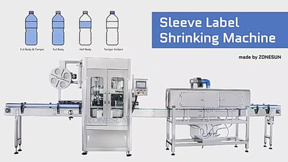 ZONESUN ZS-STB150L Bottle Sleeve Labeling Machine with Shrink Tunnel