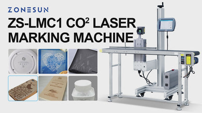 Máquina de impressão de código de data a laser CO2 ZONESUN ZS-LMC1 com transportador