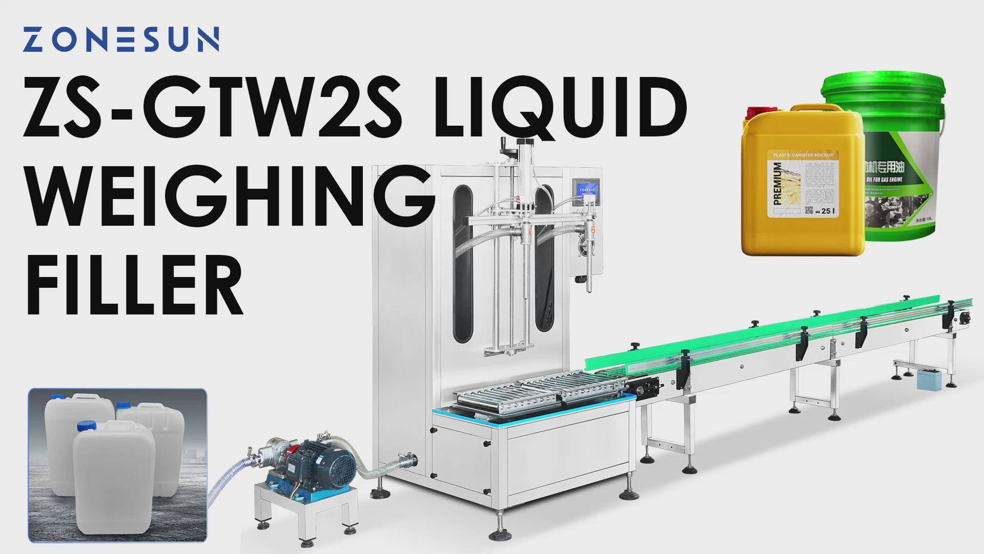 Zonesun ZS-GTW2S Automatic Pail Filling System Video