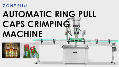 ZONESUN Automatic Capping Machine Ring Pull Crown Cap Sealing Beer Bottle Closure Equipment Olive Oil Packaging ZS-XG440L