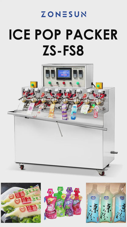 Zonesun ZS-FS8 Ice Pop Packer | Stick Packing Machine