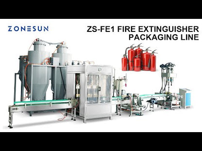 ZONESUN ZS-FE1 Automatic Fire Extinguisher Filling Sealing Labeling Production Line