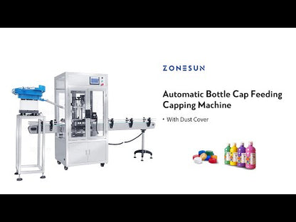 ZONESUN ZS-XG440DV Automatic Capping Machine With Cap Feeder and Dust Cover