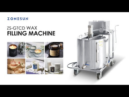 ZONESUN ZS-GTCD Semi Automatic Gear Pump Wax Liquid Filling Melting and Mixing Machine