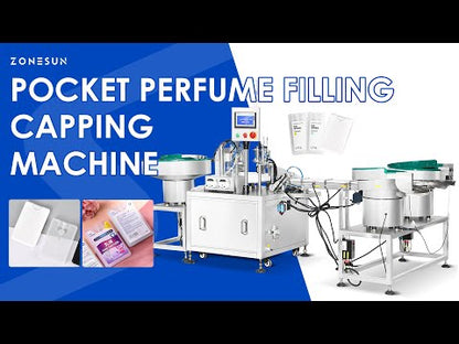 ZONESUN Automatic Pocket Perfume Packaging Machine Scent Fragrance Filling and Capping Equipment Peristaltic Pump ZS-AFC6P