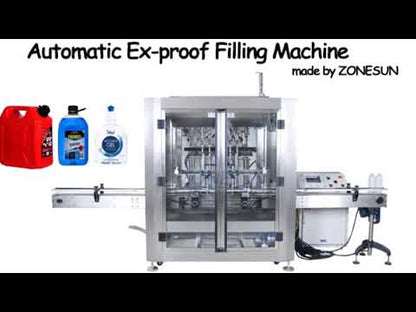 ZONESUN ZS-VTFM1 100-1000ml Automatic 6 Heads Ex-proof Liquid Paste Filling Machine
