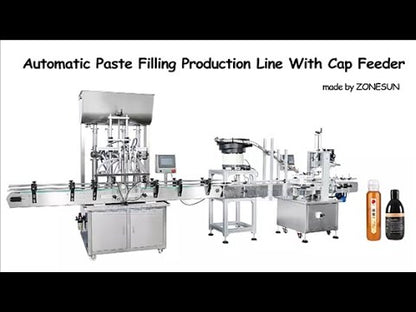 ZONESUN ZS-FAL180A7 Paste Liquid Filling Capping Machine With Vibratory Cap Feeder