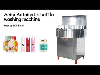 Lavadora de botellas semiautomática pequeña rotativa ZONESUN ZS-WB32
