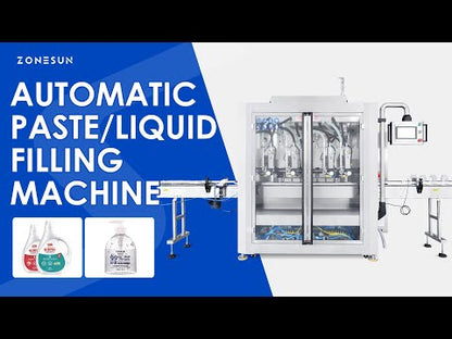 ZONESUN ZS-VTPF4 Automatic Continuous Motion Filler Servo Tracking Liquid Filling Machine