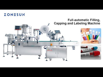 ZONESUN ZS-FAL180Z3 Full-automatic Peristaltic Pump Liquid Filling Capping Labeling Machine With 2 Unscramblers