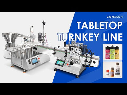 ZONESUN Automatic Bottle Filling Capping Labeling Machine Integrated Line Chubby Gorilla Bottles ZS-AFCL2
