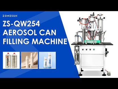 ZONESUN ZS-QWFS1 Máquina de enchimento e selagem de latas de alumínio para aerossol 