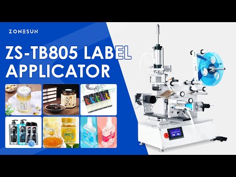 Zonesun ZS-TB805 Oval Bottle Label Applicator Video