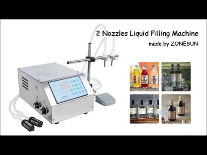ZONESUN ZS-DPYT2P Semi-automatic 2 Nozzles Diaphragm Pump Liquid Filling Machine