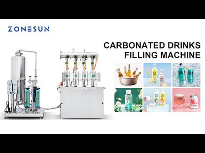 ZONESUN ZS-CF4 Carbonated Drinks Liquid Filling Machine