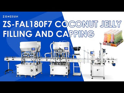 Zonesun ZS-FAL180F7 Coconut Jelly Juice Filling & Capping Machine