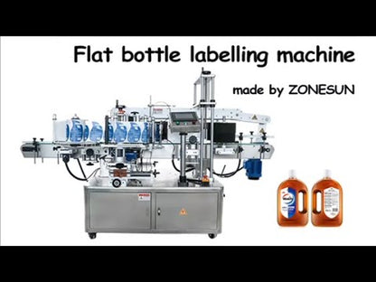 Etiquetadora automática de botellas cuadradas de doble cara ZONESUN