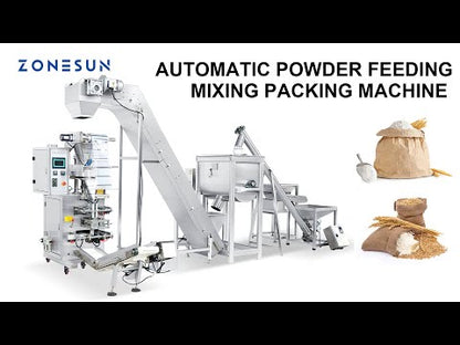 ZONESUN Automatic Powder Mixing Feeding Filling Sealing Production Line