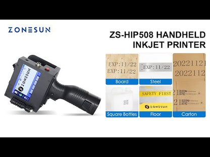 ZONESUN ZS-HIP508 Máquina de impressão a jato de tinta multilíngue portátil 