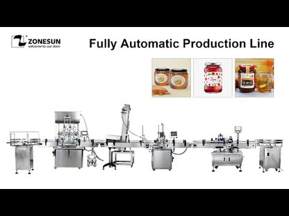 ZONESUN Full Automatic Pneumatic Paste Liquid Filling Capping Round Bottle Labeling Machine