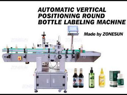 Etiquetadora de botellas redondas ZONESUN ZS-TB822 con codificador de fecha