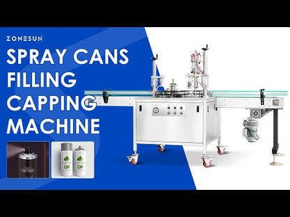 Zonesun ZS-QW1600 Aerosol Can Filling Capping Machine