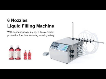 ZONESUN ZS-DPYT6P Semi Automatic 6 Nozzles Diaphragm Pump Liquid Filling Machine