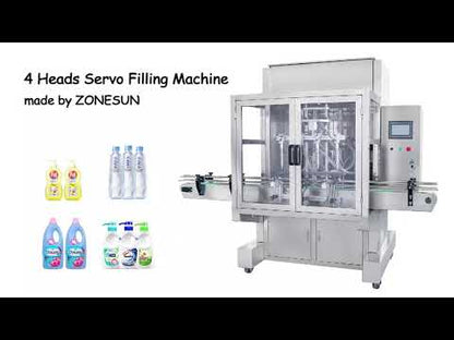 ZONESUN ZS-SV4G Máquina de llenado de pasta servo automática de 4 boquillas