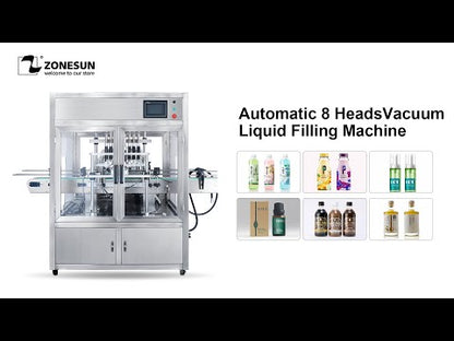 ZONESUN ZS-YTZL8A Automatic 8 Nozzles Vacuum Liquid Filling Machine With Dust Cover