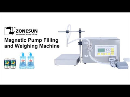 Máquina de pesagem e enchimento de líquido de bomba magnética ZONESUN ZS-MP251W 50-3500ml