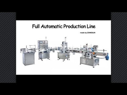 ZONESUN 4 Nozzles Liquid Filling Capping And Round Bottle Labeling Machine With Bottle Unscrambler