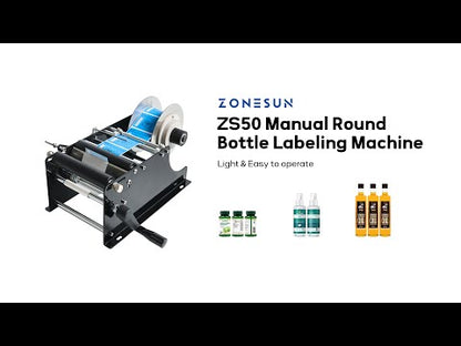 ZONESUN ZS-50 Manual Round Bottle Labeling Machine