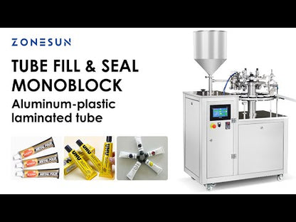 ZONESUN ZS-FXAP16 Automatic Paste Filling Tube Edge Folding Sealing Machine