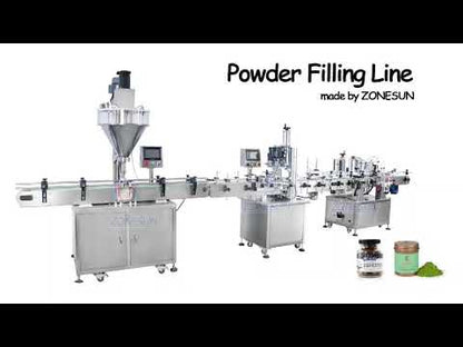 ZONESUN Powder Filling Capping Round And Bottle Labeling Machine